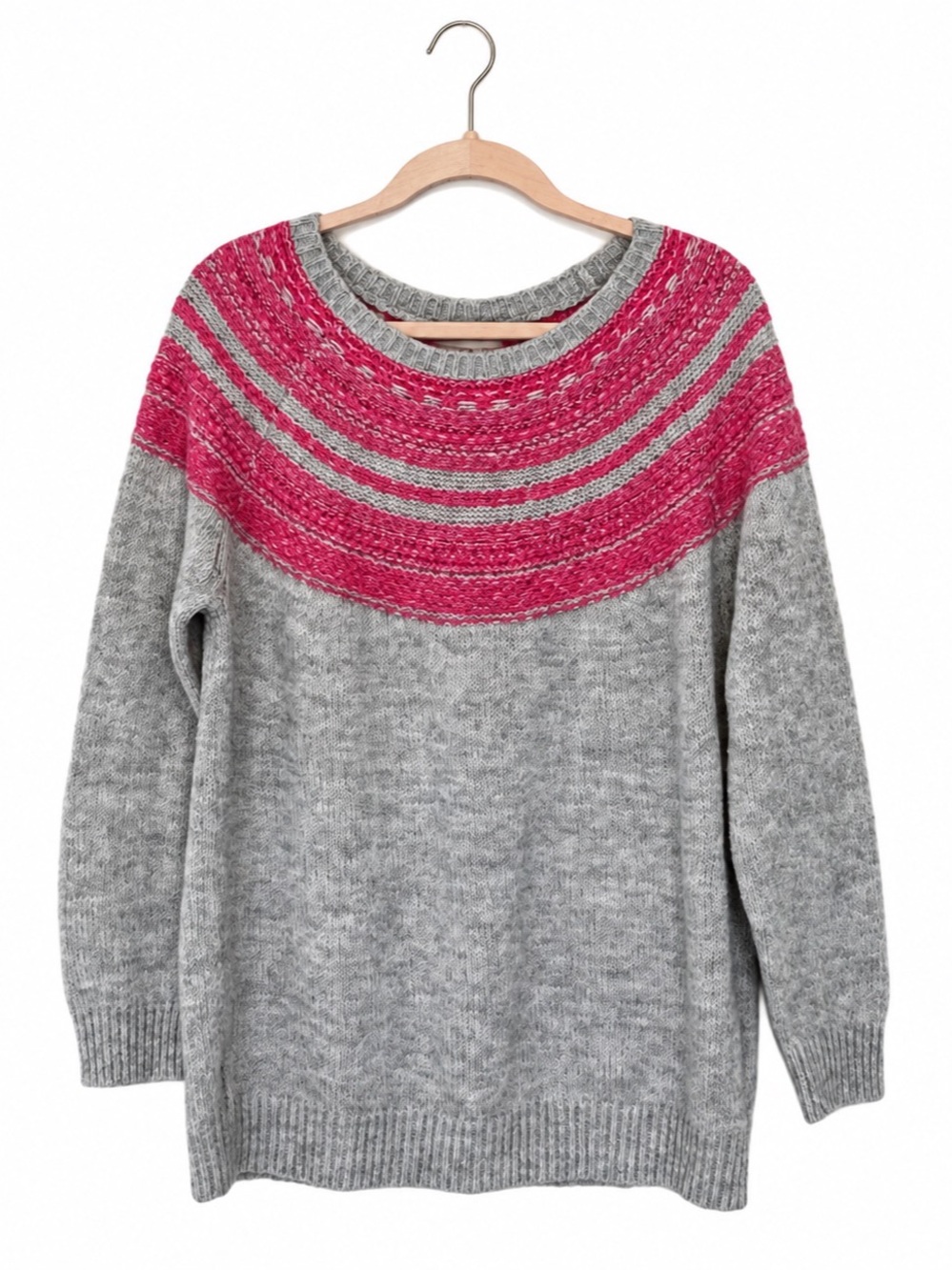 LOFT Fair Isle Mohair Wool Blend Sweater – Women’s Large